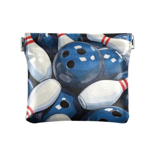 Cartoon Sports Bowling Fashion Damen Leder Bargeld Geldbörse Niedlich Karte Schlüssel Organizer für Männer Frauen Reisen Monedas von SyXIOP