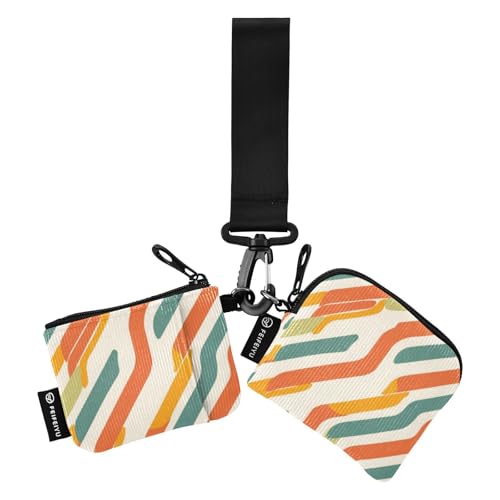 Damen-Geldbörsen, Kartenetuis, minimalistisch, mit Handgelenkschlaufe, 2 Stück, Orange / Grün Damen-Geldbörsen, Kartenetuis, minimalistisch, mit Handgelenkschlaufe, 2 Stück, Orange / Grün von SyXIOP