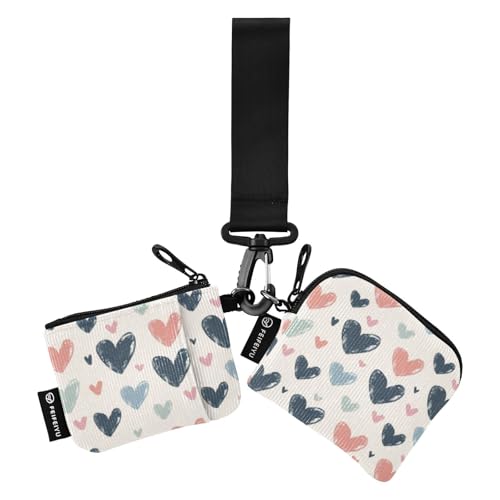 Damen Münzgeldbörse Kartenhalter Mini Fashion Card Organizer Geldbörse mit Armband für Arbeit Reisen 2 Packungen Tarjetero para tarjetas de credito von SyXIOP