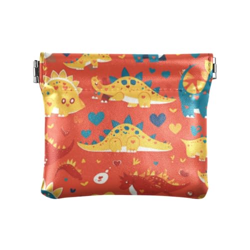 Dinosaurier-Bauhaus Valentins-Mode-Damen-Geldbörse aus Leder, tragbar, persönliche Gegenstände, Organizer für Frauen, Para Monedas von SyXIOP