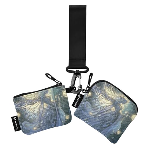 Fairy Game Anime Mädchen Damen Geldbörsen Kartenetuis Große Kapazität Kleingeld Geldbörse Schlüsselhalter mit Reißverschluss Münzfach für Arbeit Reisen 2 Stück Brieftasche para tarjetas de Mujer von SyXIOP