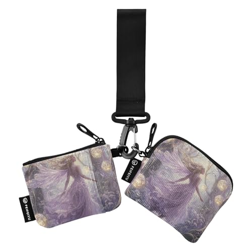 Fairy Game Anime Mädchen Damen Münzgeldbörsen Kartenetuis Dünn Flach Karte Organizer Geldbörse mit Armband für Damen 2 Stück von SyXIOP