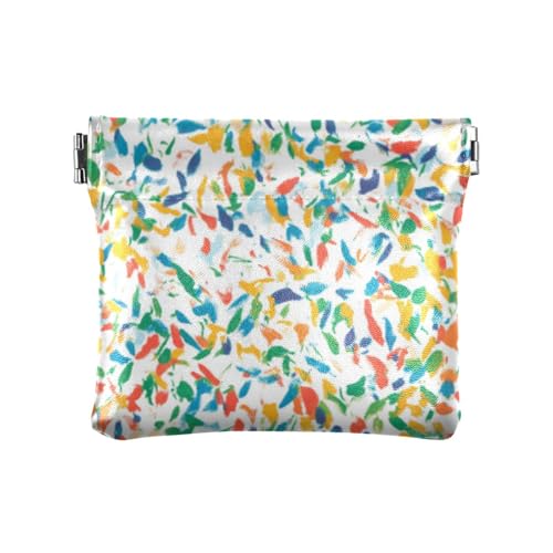 Farbige abstrakte Calico-Geldbörse aus PU-Leder, dekorativer Verschluss, Kartenhalter für Männer und Frauen, Reisen, Monederos Pequenos de Mujer von SyXIOP