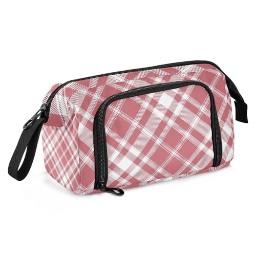 Federmäppchen mit Schachbrettmuster, großes Fassungsvermögen, Kosmetiktasche mit Schlitz, für Erwachsene, Reisen Federmäppchen mit Schachbrettmuster, großes Fassungsvermögen, Kosmetiktasche mit Schlitz, für Erwachsene, Reisen von SyXIOP