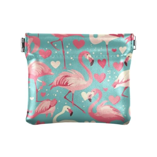 Flamigo Vintage Valentines Fashion Damen Leder Münzbörse Geldbörse Einzigartige Bargeld Münze Geldbörse für Männer Frauen Reise Monderos Pequenos Para Monedas von SyXIOP