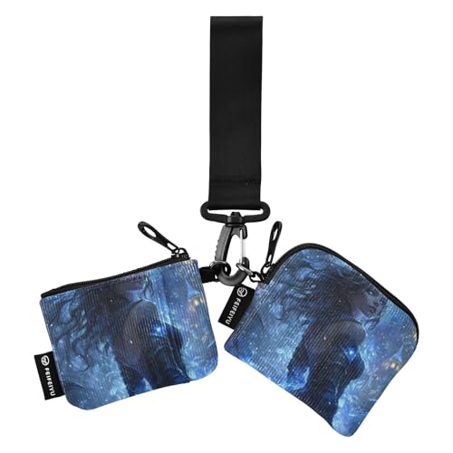 Game Anime Winter Spielzimmer Mädchen Damen Münzgeldbörse Kartenhalter Slim Abnehmbarer Reißverschluss Bargeld Münzgeldbörse mit Handgelenkschlaufe für den täglichen Gebrauch, 2 Packungen Tarjeteros von SyXIOP