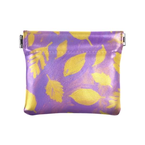 Gelbe Blätter, modische Damen-Geldbörse aus Leder, Kleingeldbörse, tragbarer Verschluss, Kartenhalter für Männer und Frauen, Reisen, mondero para Mujer Pequeno von SyXIOP