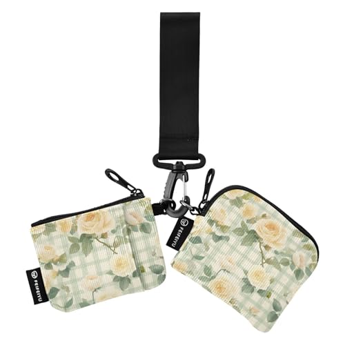 Green Spring Retro Plaids Gelbe Blumen Dual Wristlet Wallets für Frauen Slim Detachable Card Wallet Money Organizer with Keychain for Lady 2 Packs tarjeteros para Mujer Green Spring Retro Plaids Gelbe Blumen Dual Wristlet Wallets für Frauen Slim Detachable Card Wallet Money Organizer with Keychain for Lady 2 Packs tarjeteros para Mujer von SyXIOP