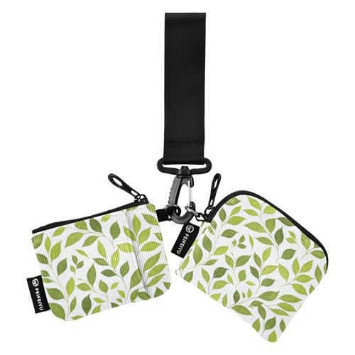 Grüne Safari-Blätter, Damengeldbörse, Kartenetui, minimalistisch, Reißverschluss, Münzgeldbörse mit Schlüsselanhänger, für Damen, 2 Stück de crédito para Hombre Grüne Safari-Blätter, Damengeldbörse, Kartenetui, minimalistisch, Reißverschluss, Münzgeldbörse mit Schlüsselanhänger, für Damen, 2 Stück de crédito para Hombre von SyXIOP