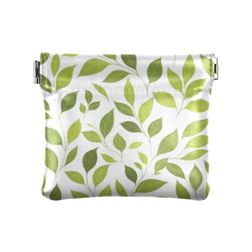 Grüne Safari-Blätter, modisch, PU-Leder, kleine Münze, praktisches Reisezubehör für Damen, de monedas para carro von SyXIOP