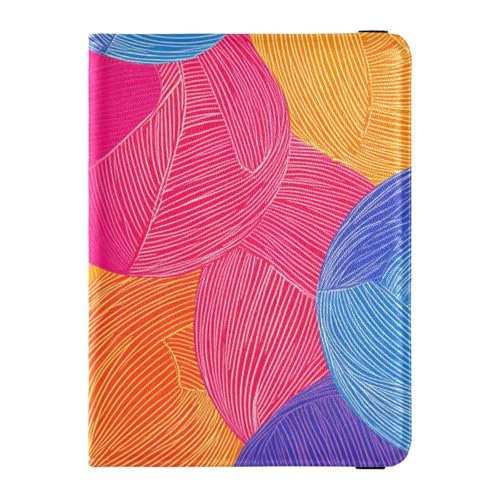 Handball-Textur, bunte Leder-Reisebrieftasche, Reisepasshülle für Damen, Reisepasshülle für Herren, wasserdicht Handball-Textur, bunte Leder-Reisebrieftasche, Reisepasshülle für Damen, Reisepasshülle für Herren, wasserdicht von SyXIOP