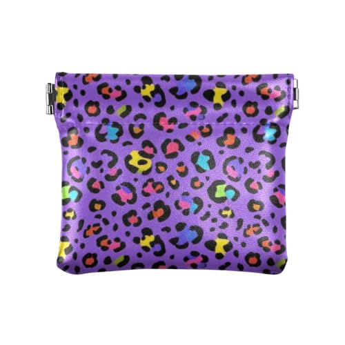 Modische Geldbörse aus PU-Leder, Leopardenmuster, klein, Münzgeldbörse, ausgefallener Kartenhalter für Männer und Frauen, Reisen, Guarda Monedas Para Carro von SyXIOP