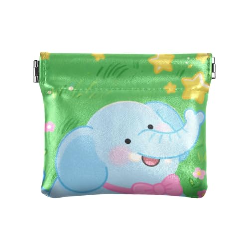 Niedliche Cartoon-Geldbörse mit blauem Elefant, modisch, für Damen und Herren, Leder, einzigartige Make-up-Tasche für Männer und Frauen, Reise-Pequenos Para von SyXIOP