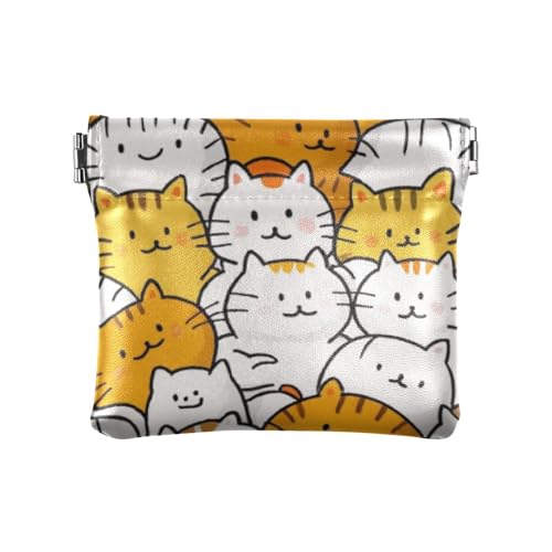 Niedliche Cartoon-Katze, modische Damen-Geldbörse aus Leder, praktisches Reisezubehör für Männer und Frauen, Reise-Mini-Monedas von SyXIOP