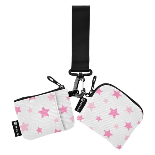 Pink Star Damen Kartenetuis Kleingeldhalter Slim Portable Identity Card Protector with Keychain for Ladies 2 Pcs tarjetas de crédito para Pink Star Damen Kartenetuis Kleingeldhalter Slim Portable Identity Card Protector with Keychain for Ladies 2 Pcs tarjetas de crédito para von SyXIOP