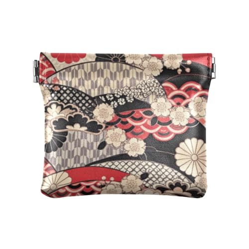 Rotes japanisches Zephyr-Kirschblüten-Design, modisch, für Damen, PU-Leder, Münzgeldbörse, einzigartiger Kartenhalter für Frauen, Bolsitas Para Rotes japanisches Zephyr-Kirschblüten-Design, modisch, für Damen, PU-Leder, Münzgeldbörse, einzigartiger Kartenhalter für Frauen, Bolsitas Para von SyXIOP