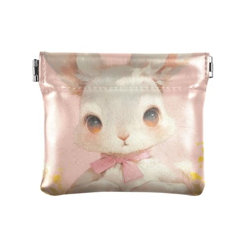 Rustikale süße Hasen-Mode, PU-Leder, kleine Münze, praktische Geldbörse für Männer und Frauen, Reisen, monedas para carro von SyXIOP