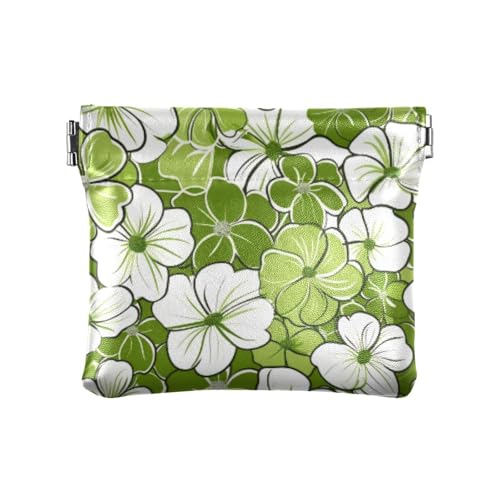 Schöne grüne Blumen Mode Damen PU Leder Münzbörse Dekorative Mini Kartenhalter Geldbörse für Frauen monedero para Hombre von SyXIOP