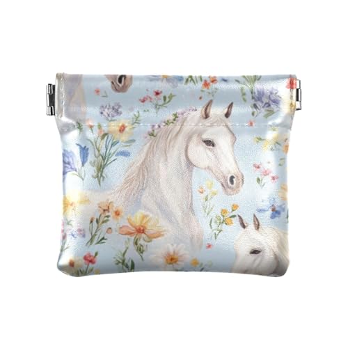 Schöne modische Geldbörse für Damen, Leder, mit Blumenmotiv, Münzfach, Münzfach für Männer und Frauen, Reisen, Soporte de Monedas para carro von SyXIOP