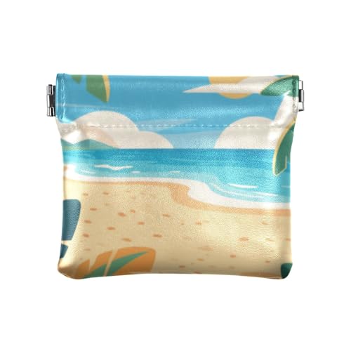 Sommer Strand Mode Damen Leder Münzgeldbörse Geldbörse Wasserdicht Kleingeld Geldbörse mit Verschluss für Männer Frauen Reisen billetera para von SyXIOP