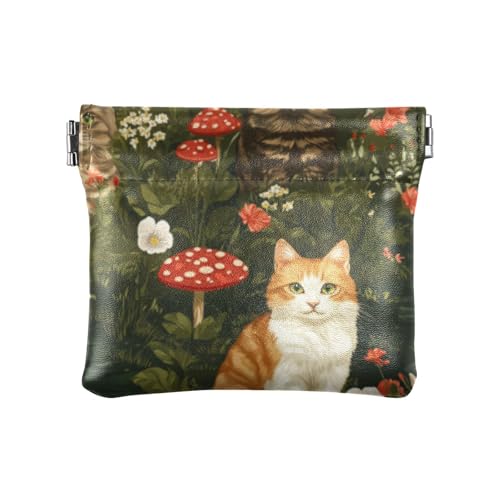 Stabile Manx Katzen Mode Damen Kleine Leder Münzbörse Geldbörse Dekorative Mini Kleingeld Geldbörse Münzfach für Männer Frauen Reisen Bolsas Para Monedas de Mujer von SyXIOP