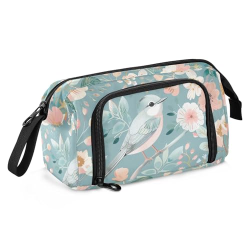 Stifteetui mit Vogelmotiv, großes Fassungsvermögen, leicht, für Krankenschwestern, Schulbedarf, Pastellfarben von SyXIOP