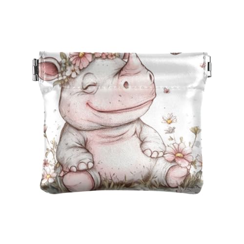 Süßes Rhinopithecus weißes modisches Damen-PU-Leder-Münzgeldbörse, einzigartiger Kartenhalter für Frauen von Para Monedas von SyXIOP