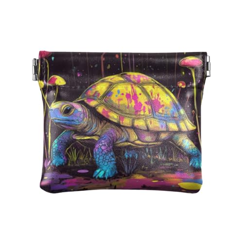 Sweet Eastern Box Schildkröte Mode Kleine Leder Münzbörse Tragbare Mini Kartenhalter Geldbörse für Frauen de Tela Para Mujer von SyXIOP