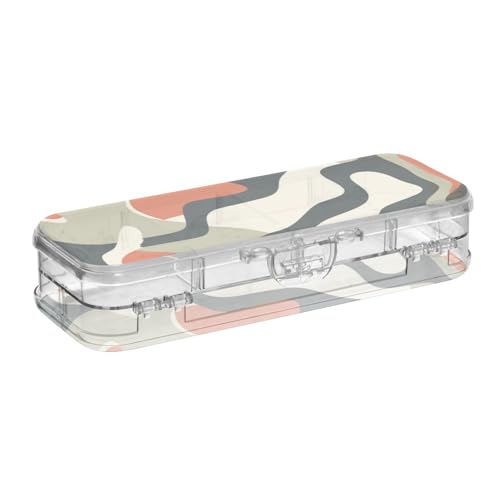 SyXIOP Transparente Stiftebox mit 2-lagigem Buntstift-Behälter, für Schreibwaren, mit Schnappdeckel, Orange-Grün, Camouflage-Design SyXIOP Transparente Stiftebox mit 2-lagigem Buntstift-Behälter, für Schreibwaren, mit Schnappdeckel, Orange-Grün, Camouflage-Design von SyXIOP