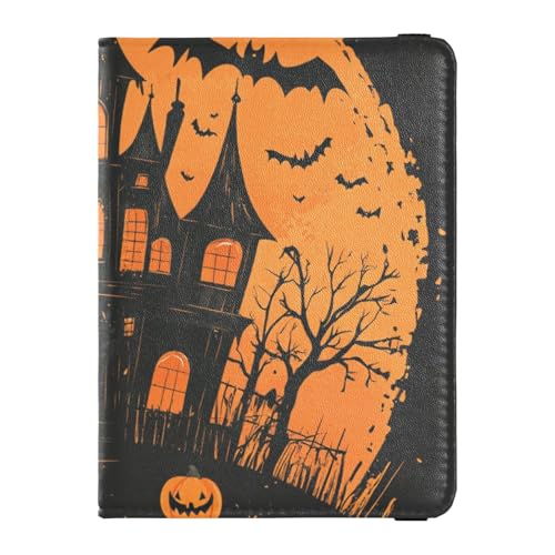 The Evil Yellow Pumpkin Castle on Halloween Leather Passport Card Holder Cover Combo for Travel Impfhülle Protector Cover Passport Holder Combo mit Impfkartenfach für Männer Wasserdicht The Evil Yellow Pumpkin Castle on Halloween Leather Passport Card Holder Cover Combo for Travel Impfhülle Protector Cover Passport Holder Combo mit Impfkartenfach für Männer Wasserdicht von SyXIOP