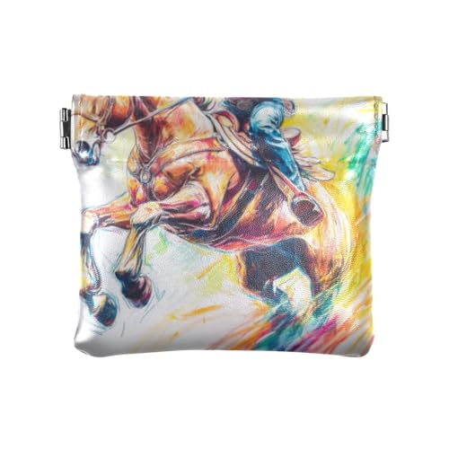 Western Cowboy Fashion Kleine Leder Münzbörse Niedlich Mini Kleingeld Geldbörse Münzfach für Männer Frauen Reisen Monedas Para von SyXIOP