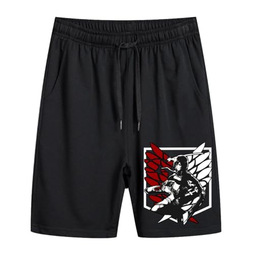 Sybnwnwm Anime Attack Titan Kurze Hosen Leiv Elastische Taille Sweatpants Beach Jogging Hosen Boardshorts Sporthose Eren Herren Sybnwnwm Anime Attack Titan Kurze Hosen Leiv Elastische Taille Sweatpants Beach Jogging Hosen Boardshorts Sporthose Eren Herren von Sybnwnwm
