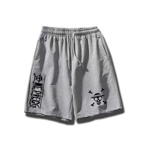 Sybnwnwm Anime Hosen Kurz One Herren Ruffy Zoro 3D Druck Sommer Strandshorts Swim Trunks von Sybnwnwm