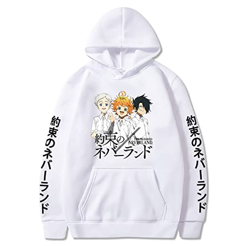 Sybnwnwm Anime The Promised Neverland Hoodie Harajuku Tracksui Pullover Emma Norman Ray Cosplay Kapuzenpullover Pulli von Sybnwnwm