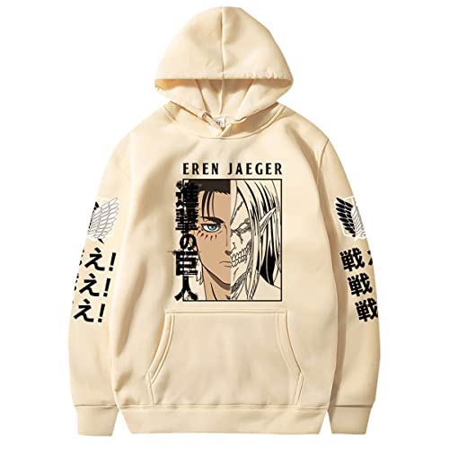 Sybnwnwm Attack on Titan Hoodie Eren Sweatshirt AOT Scouting Legion Aufklärungstrupp Anime Pullover 3D Pulli von Sybnwnwm