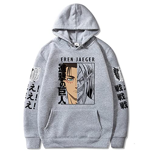 Sybnwnwm Attack on Titan Hoodie Eren Sweatshirt AOT Scouting Legion Aufklärungstrupp Anime Pullover 3D Pulli von Sybnwnwm