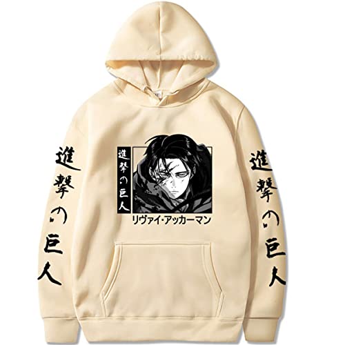 Sybnwnwm Attack on Titan Hoodie Levi Ackerman Hoodies AOT Scouting Legion Drucken Langarms Kapuzenpullover Sweatshirts Pullover von Sybnwnwm