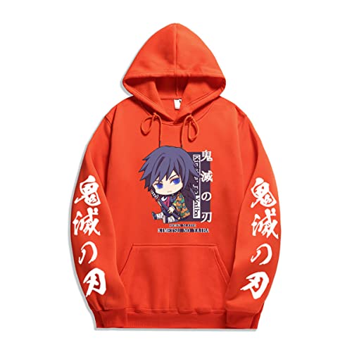 Sybnwnwm Demon Slayer Hoodie Pullover Nezuko Tanjiro Kapuzenpullover Anime Merch Sweatshirt Streetwear Damen Herren von Sybnwnwm