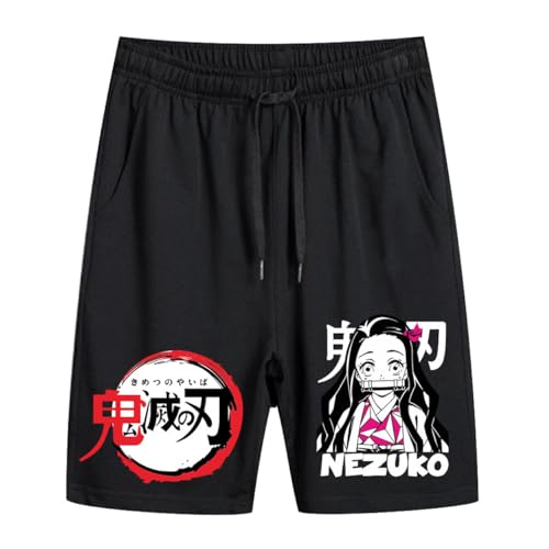 Sybnwnwm Herren Badehose Anime Demon Hosen Kurz Sommer Sport Casual Sweatpants von Sybnwnwm