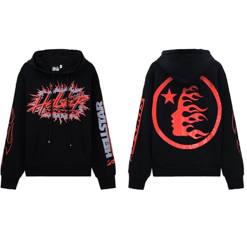 Sybnwnwm Hoodie Herren Y2K Hoodie mit Backprint Classic Hoody Pullover Kapuzenpullover Langarm Sweatshirts Pulli von Sybnwnwm