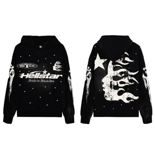 Sybnwnwm Hoodie Herren Y2K Hoodie mit Backprint Classic Hoody Pullover Kapuzenpullover Langarm Sweatshirts Pulli von Sybnwnwm