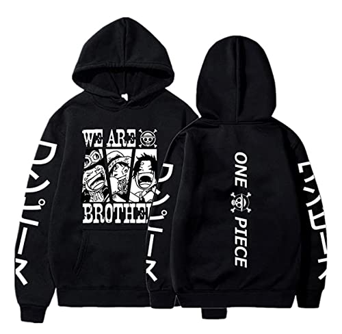 Sybnwnwm Hoodie One Piece Luffy Zoro Sweatshirt Kapuzenpullover Hoodies Mit Tasche Streetwear Outfit Damen Herren von Sybnwnwm