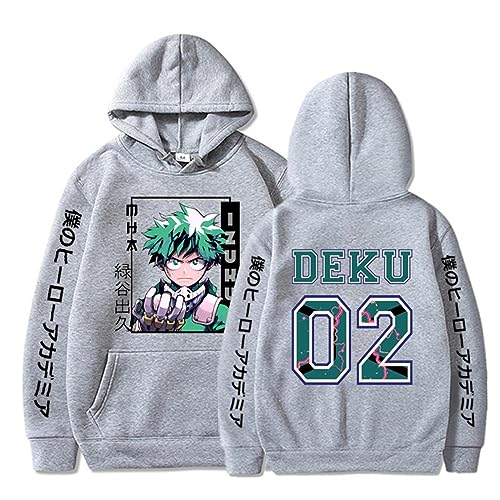 Sybnwnwm My Hero Academia Anime Hoodie Tasche Anime Fans Cartoons Langarm Cosplay Sweatshirts Kapuzenpullover Pulli von Sybnwnwm