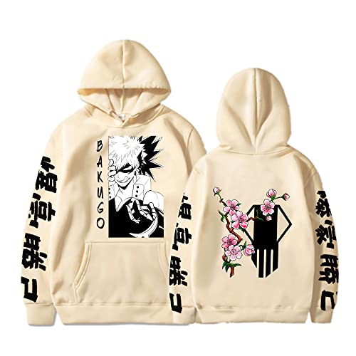 Sybnwnwm My Hero Academia Hoodie Bakugou Katsuki Hoodies Pullover Sweatshirts Kapuzenpullover Herren Damen von Sybnwnwm