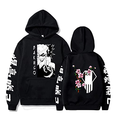 Sybnwnwm My Hero Academia Hoodie Bakugou Katsuki Hoodies Pullover Sweatshirts Kapuzenpullover Herren Damen von Sybnwnwm