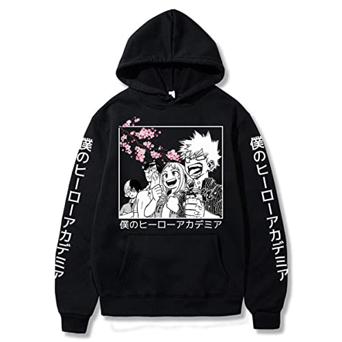 Sybnwnwm My Hero Academia Hoodie Bakugou Katsuki Kapuzenpullover für Jungen BNHA Cospay, Schwarz , M von Sybnwnwm