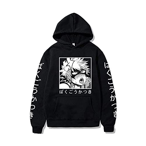 Sybnwnwm My Hero Academia Hoodie Bakugou Sweatshirt Anime Hoodies Pullover Kapuzenpullover Pulli Herren Damen von Sybnwnwm