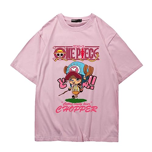 Sybnwnwm One Piece Anime T-Shirt Chopper Neuheit Mode Kurzarm 3D Druck Jungen und Herren von Sybnwnwm