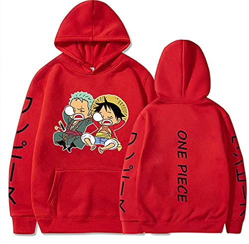 Sybnwnwm One Piece Hoodie Zoro Monkey D Luffy Anime Kapuzenpullover Hoodies Sweatshirt Sweater für Herren Damen von Sybnwnwm