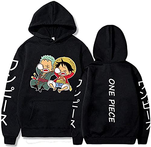 Sybnwnwm One Piece Hoodie Zoro Monkey D Luffy Anime Kapuzenpullover Hoodies Sweatshirt Sweater für Herren Damen von Sybnwnwm